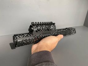 Цевье для АК-47, АК-74, АКС, АКМ удлинненое совместимое с обвесом из металла Черное