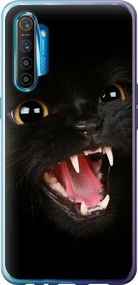 Чехол на Realme XT Чёрная кошка "932u-1868-17620"
