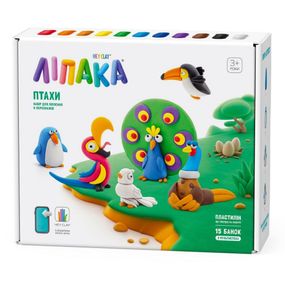 Меганабор пластилина "Птицы" ЛИПАКА 15013-UA01 самостоятельно затвердевает