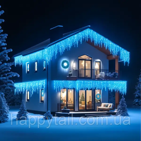 Вулична гірлянда Бахрома 50 м 840 LED чорний провід Синій 50MBBL