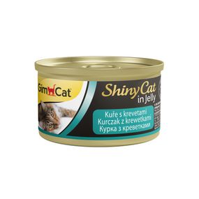 Корм вологий GimCat Shiny Cat для котів з куркою та креветкою 70 г