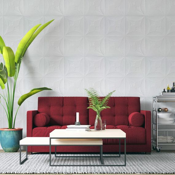 Панель 3D WHITE 700*700*6mm (D) SW-00001959 | Зображення 4