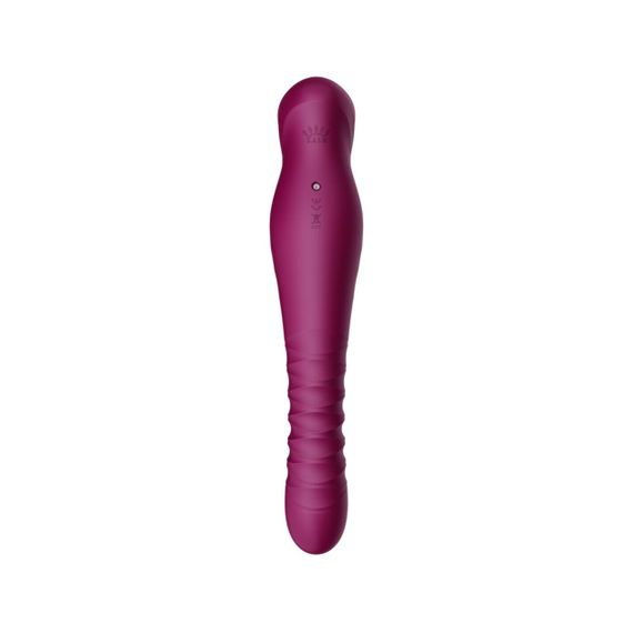 Смартвібратор-пульсатор Zalo — King Velvet Purple, кристал Swarovski Sex Aura | Зображення 2