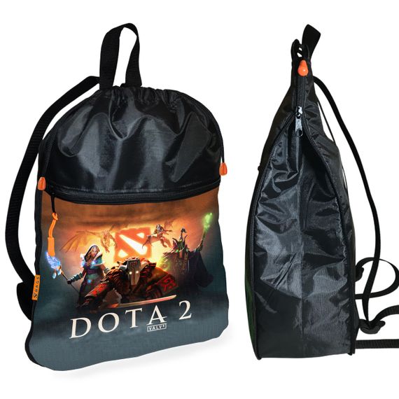Рюкзак-мішок для взуття, спортивної форми Дота 2 «Dota 2» дитяча сумка для змінки з розширювачем (01239)