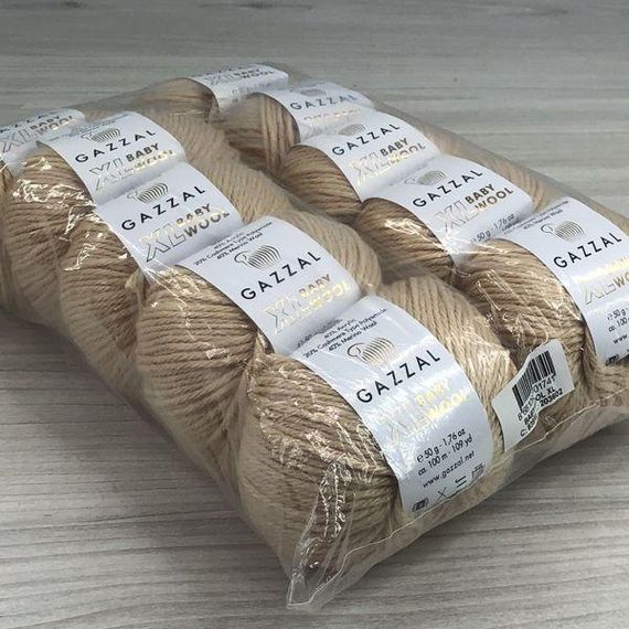 Пряжа Gazzal – Baby Wool XL колір 839 Тілесний | Зображення 3