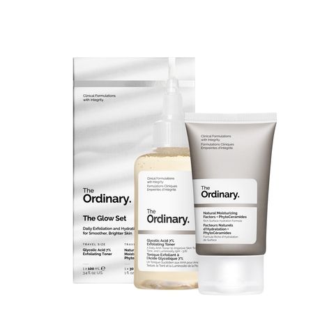 Набор Ordinary The Glow Set Glycolic Acid Toner + Natural Moisturizing Cream