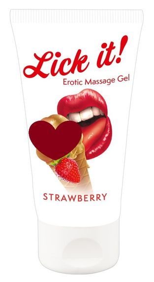 Оральный лубрикант Lick it! Strawberry 50 ml sexstyle