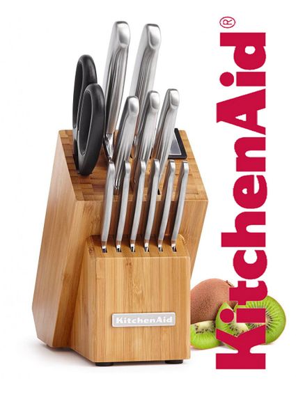 Набор кухонных ножей KitchenAid KKFSS14BO 14 предметов с точилкой для ножей | Зображення 8