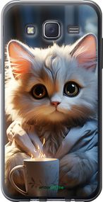 Чохол на Samsung Galaxy J5 (2015) J500H Білий кіт "5646t-100-2448"