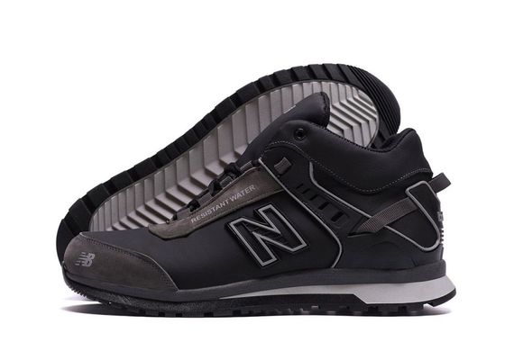 шкіряні зимові кросівки New Balance колір сірий /чорний | Зображення 6