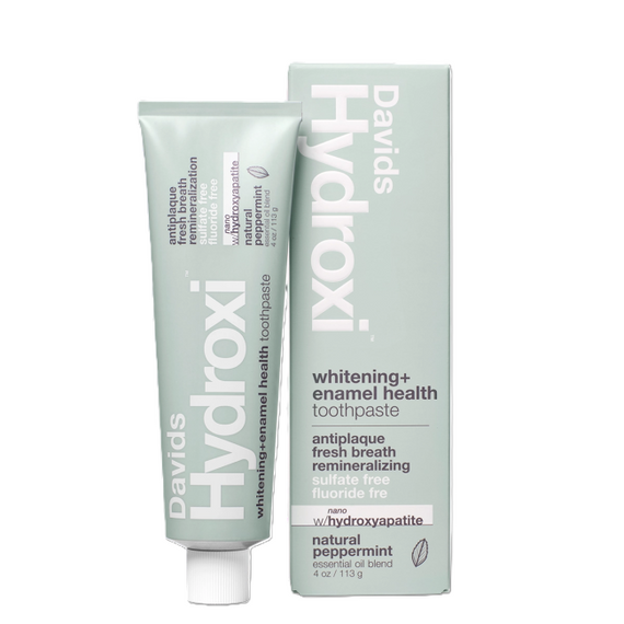 Зубна паста Davids Hydroxi Whitening+Enamel Health з наногідроксиапатитом та смаком перцевої м'яти, 113 грам
