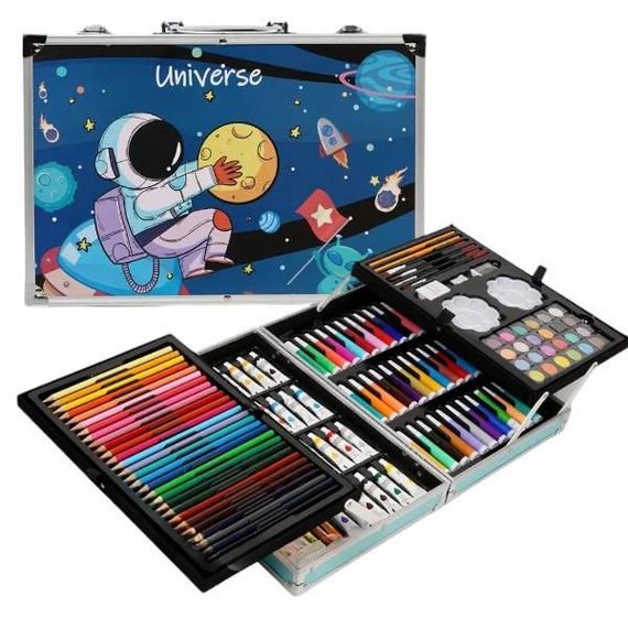 Набор для творчества 133 предметов в чемодане Астронавт Синий