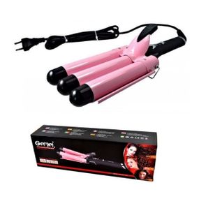 Потрійна плойка для волосся з керамічними покриттями для створення ефекту хвилі в 3-х варіантах Gemei GM +1956
