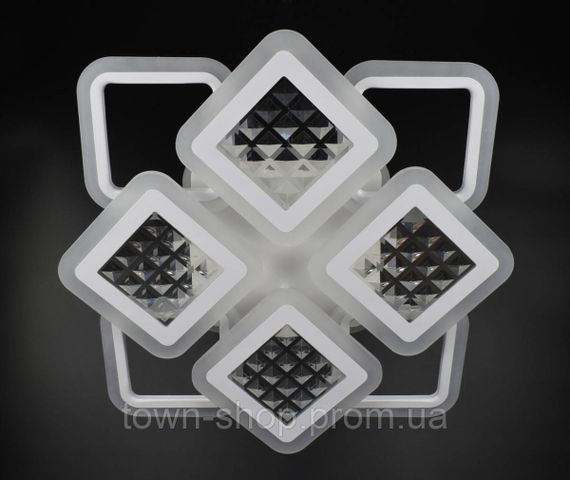 Люстра потолочная LED с пультом A2723/4+4S-RGB-wh-d Белый 11х54х62 см.