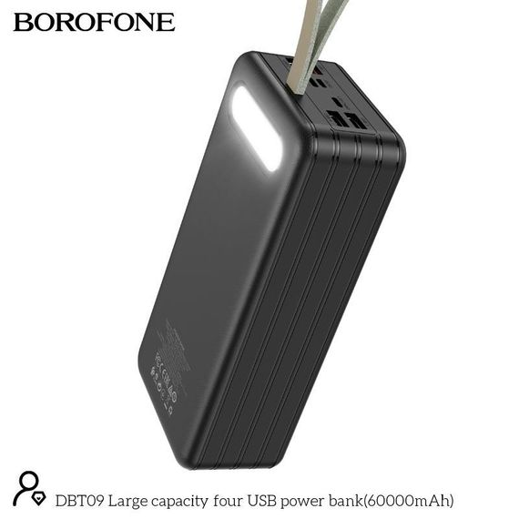 Портативна Батарея Power Bank Borofone DBT09 60000 mAh Powerbank Повербанк Портативний зарядний пристрій | Зображення 4
