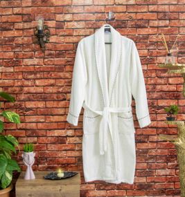 Халат Zeron 128289 Туреччина С  Велюр Кремовий