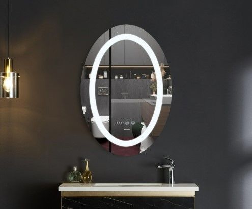 Дзеркало Mixxus PLAIN MV02-60x80 з LED Touch, Anti-fog, димером, регулюванням яскравості, годинником (MI6933) | Зображення 3