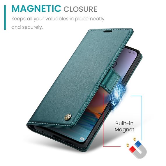 Шкіряний чохол-книжка Retro Case для Xiaomi Redmi Note 11 4G / 11s / Note 12s колір Зелений | Зображення 4