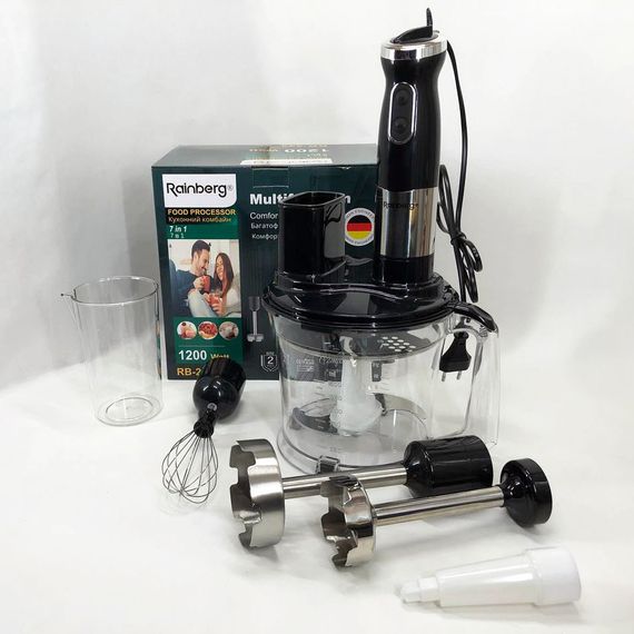 Портативний блендер, Кухонний занурювальний блендер з насадками, Подрібнювач для овочів BT-60 | Зображення 9