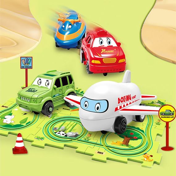 Дитяча іграшка Puzzle Racer Grass (машинка та килимок пазл, 25 деталей) | Зображення 2