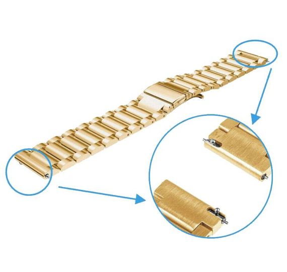 Металевий ремінець Primo для годинника Xiaomi Amazfit GTR 47 mm - Gold | Зображення 3