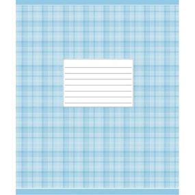 Зошит учнівський "Блакитна шотландка" 012-2578C, в косу лінію, 12 аркушів