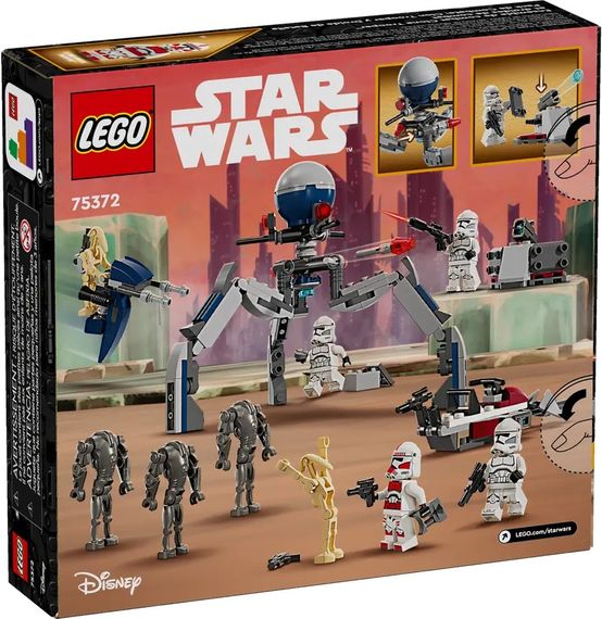 Конструктор LEGO LEGO Star Wars Клони-піхотинці й Бойовий дроїд. Бойовий набір (75372)