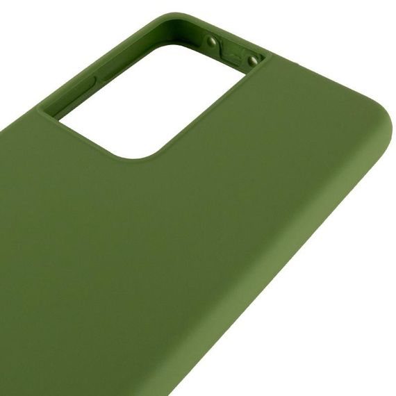 Чохол Silicone Cover Ummi Lakshmi (AA) для Samsung Galaxy S21 Ultra Зелений / Dark green | Зображення 3