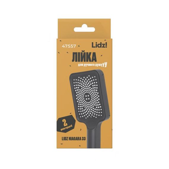 Лейка для ручного душа Lidz Niagara 33 145x95 мм прямоугольная LDNIA33BLM47557 Black Matt | Зображення 4