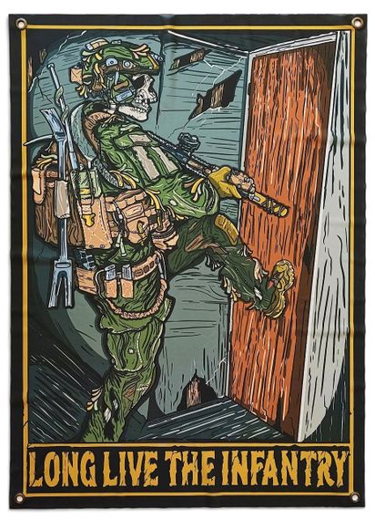 Баннер "Long Live The Infantry" (Да здравствует пехота) 900х600 мм