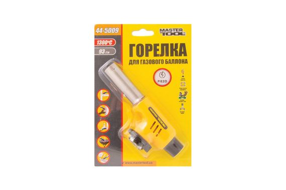 Горелка газовая c пьезоподжигом Mastertool - Комета (44-5009) | Зображення 1