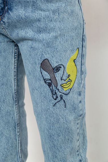 Джинси жіночі вільного крою, колір синій, 244R1306 | Зображення 4