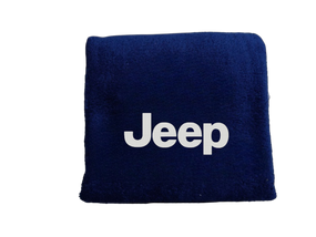 Полотенце с вышивкой махровое банное 70*140 темно-синий автомобилисту джип JEEP 00451