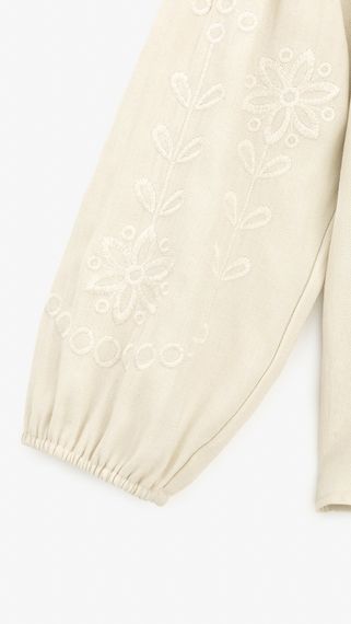 Сорочка вишиванка для дівчинки Dinomin D3100 134 см Молочний shop (2000999498817) | Зображення 2