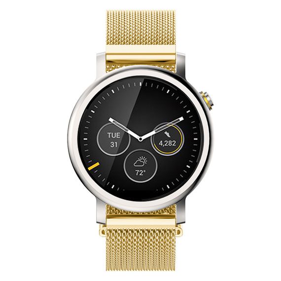 Миланский сетчатый ремешок для часов Motorola Moto 360 2nd gen (46mm) - Gold | Зображення 1