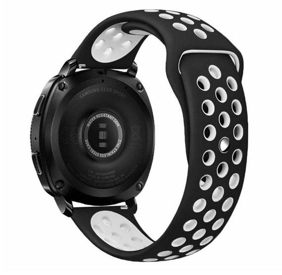 Спортивний ремінець Primo Perfor Sport для годинника Samsung Sport Gear SM-R600 - Black&White | Зображення 1