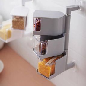 Настінний поворотний органайзер для спецій (3 секції)