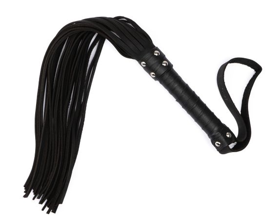 Флоггер из натуральной кожи Flirty Hard Leather - Black, BG-00002 sexstyle | Зображення 1