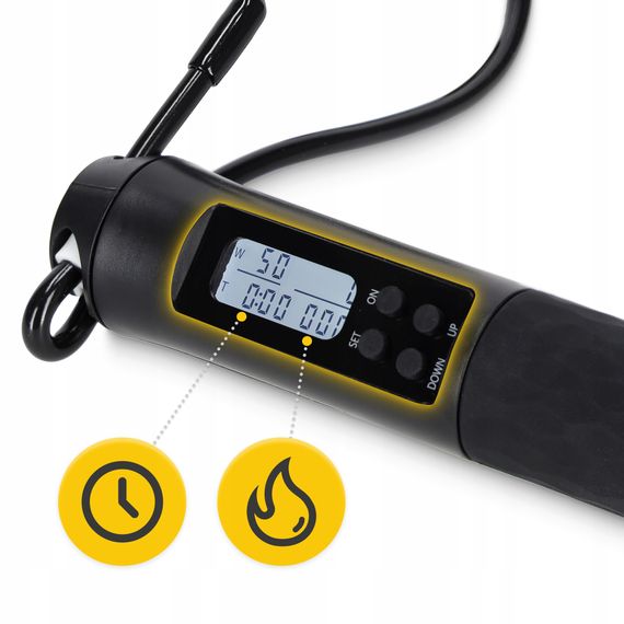 Скакалка з лічильником 4FIZJO 2 в 1 провідна/бездротова Black (P-5905973402200) | Зображення 2