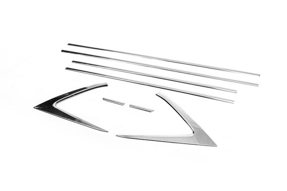 Нижние молдинги стекол (8 шт., нерж) для Hyundai I-20 2020-2024 гг | Зображення 2