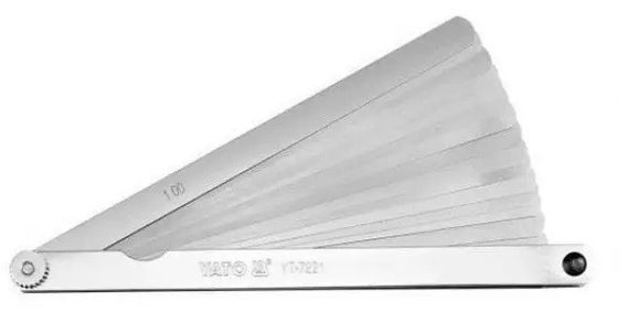 Набор щупи вимірювальні 0,02-1 мм 12,8 х 200 мм 17штук YATO YT-7221