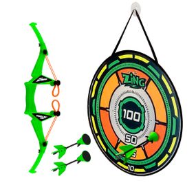 Детский лук с 3 стрелами и мишенью Bullz Eye Green