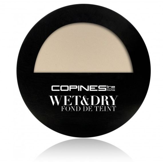 Компактная пудра для лица Фарфоровая Copines line Paris WET DRY FOND DE TEINT POUDRE 01 Porcelaine