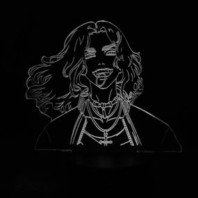 Акриловый светильник-ночник Кэйсукэ Бадзи (Keisuke Baji) белый tty-n000568