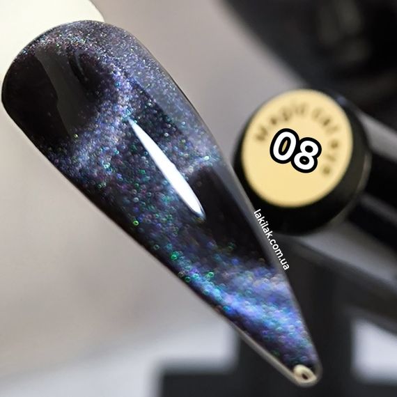 Гель-лак Global Fashion 24D кошачий глаз 08, 8мл | Зображення 1