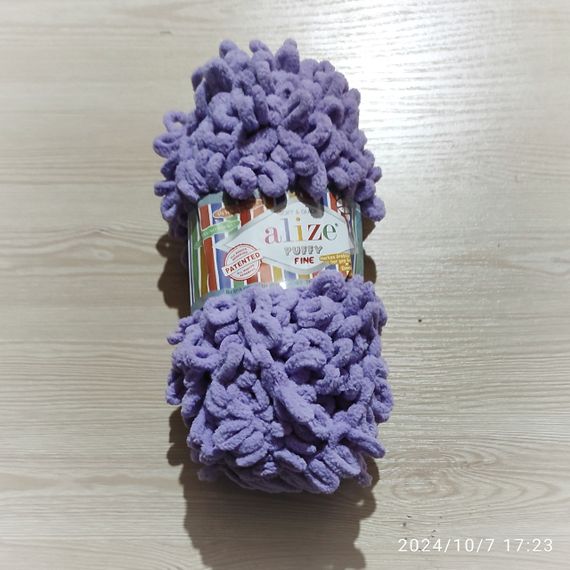 Пряжа ALIZE PUFFY FINE 166  алізе пуфі файн фантазійна нитка плюшева | Зображення 2