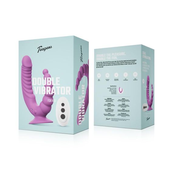 Подвійний вібратор Teazers Double Vibrator, Фіолетовий | Зображення 7