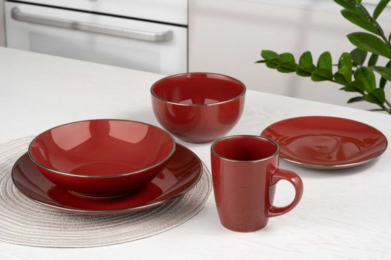 Тарілка ARDESTO Dessert Bagheria, 19 см, Sangria, кераміка (AR2919R) | Зображення 1