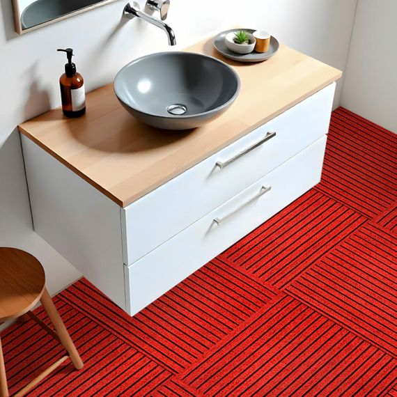 Самоклеюча плитка під ковролін бургунді 600х600х4,5мм SW-00002487 | Зображення 6