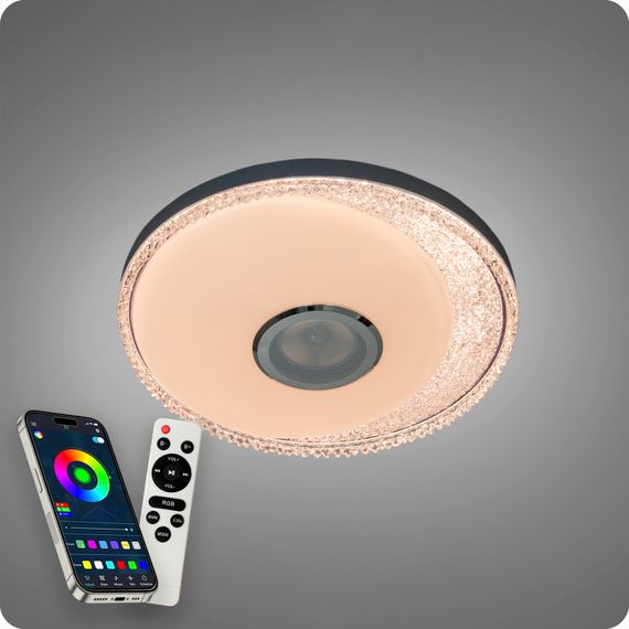 Люстра світлодіодна 517 Dlight RGB з пультом і  колонкою 70Вт Білий (02154) | Зображення 1